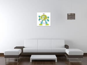 Gario Órás falikép Kíváncsi robot Méret: 30 x 30 cm