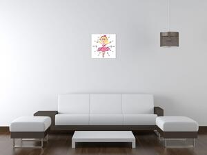 Gario Órás falikép Kis balett-táncosno táncban Méret: 30 x 30 cm