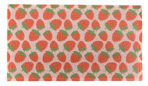 PVC lábtörlő 40x70 cm Pink Strawberry – Artsy Doormats