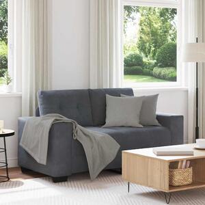 Sötétszürke bársony loveseat kanapé 160x77x82 cm