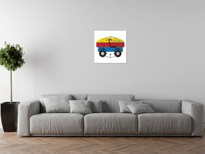 Gario Órás falikép Pótkocsi szénával Méret: 30 x 30 cm