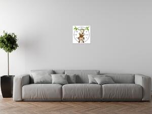 Gario Órás falikép Kis majom a kötélen Méret: 30 x 30 cm