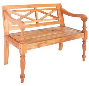Világosbarna tömör mahagóni Batavia pad 98 cm