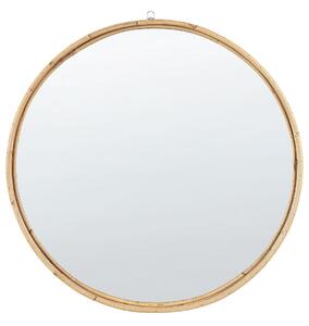 Falitükör BARUNG 60 cm 60 cm Rattan Természetes Bézs