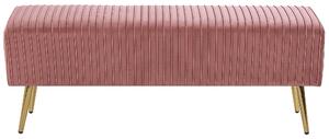 Rózsaszín bársony ülőpad 118 x 42 cm PATERSON