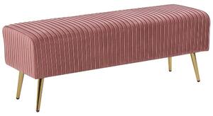 Rózsaszín bársony ülőpad 118 x 42 cm PATERSON