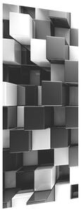 Gario Fotótapéta ajtóra Fekete-fehér kockák Anyag: Öntapadó, Méret: 95 x 205 cm