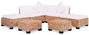 18 részes természetes rattan kanapészett