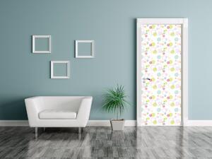 Gario Fotótapéta ajtóra Vidám színes kerekek Anyag: Öntapadó, Méret: 95 x 205 cm