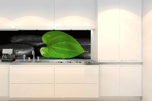 Konyhai fotótapéta - zöld levél 180 x 60 cm