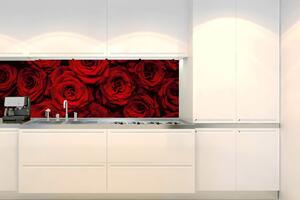 Konyhai fotótapéta - vörös rózsák 180 x 60 cm