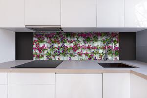 Dibond tábla a konyhapult mögött virágok cserépben - 180 x 60 cm ingyenes ragasztó