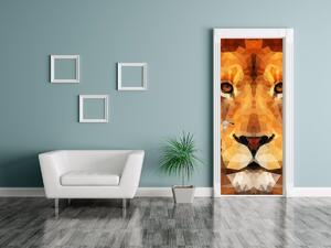 Gario Fotótapéta ajtóra Absztrakt oroszlán Anyag: Öntapadó, Méret: 95 x 205 cm