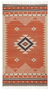 Szőnyeg GAVAR Narancssárga 80 x 150 cm Pamut Kilim