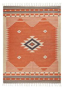 Szőnyeg GAVAR Narancssárga 140 x 200 cm Pamut Kilim