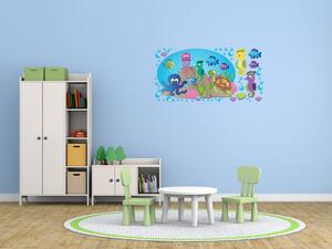 Gario Gyerek falmatrica Tengeri élolények Méret: 200 x 100 cm