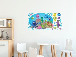 Gario Gyerek falmatrica Tengeri élolények Méret: 200 x 100 cm