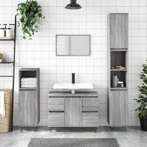 VidaXL szürke sonoma színű szerelt fa mosdószekrény 80 x 33 x 60 cm