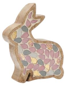 Fa húsvéti nyúl MOSAIC BUN 15 cm, színes