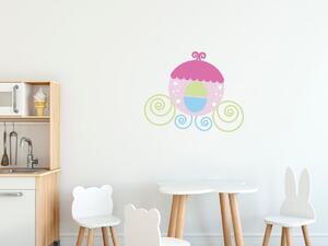 Gario Gyerek falmatrica Rózsaszín hintó Méret: 20 x 20 cm
