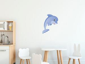 Gario Gyerek falmatrica Szürke delfin Méret: 10 x 10 cm