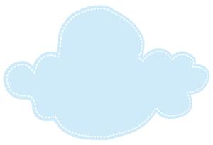 Gario Gyerek falmatrica Nagy kék felhocske Méret: 10 x 10 cm