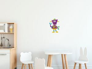 Gario Gyerek falmatrica Lila robot Méret: 20 x 20 cm