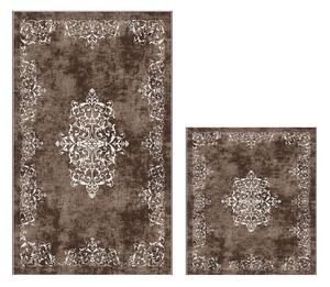 Barna fürdőszobai kilépő szett 2 db-os 60x100 cm – Foutastic