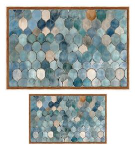 Kék fürdőszobai kilépő szett 2 db-os 60x100 cm – Foutastic