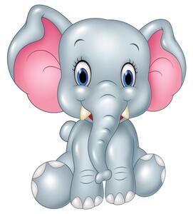 Gario Gyerek falmatrica Szép elefánt Méret: 10 x 10 cm