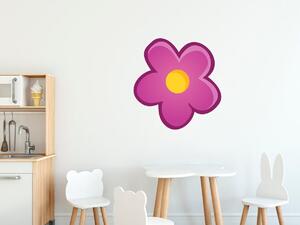 Gario Gyerek falmatrica Sötétrózsaszín virágocska Méret: 10 x 10 cm