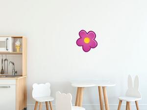 Gario Gyerek falmatrica Sötétrózsaszín virágocska Méret: 10 x 10 cm