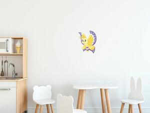 Gario Gyerek falmatrica Sárga-lila lepke Méret: 10 x 10 cm