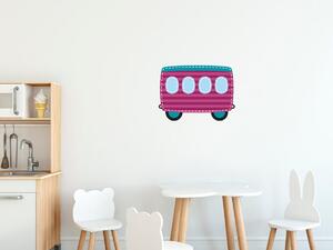 Gario Gyerek falmatrica Sötétrózsaszín vagon Méret: 50 x 50 cm