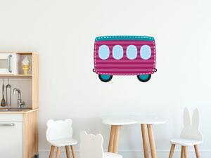 Gario Gyerek falmatrica Sötétrózsaszín vagon Méret: 20 x 20 cm