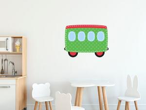 Gario Gyerek falmatrica Zöld vagon Méret: 20 x 20 cm