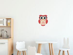 Gario Gyerek falmatrica Krémszínu-piros baglyocska Méret: 100 x 100 cm