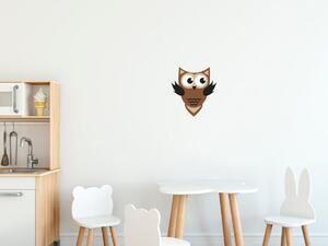 Gario Gyerek falmatrica Kíváncsi barna baglyocska Méret: 100 x 100 cm