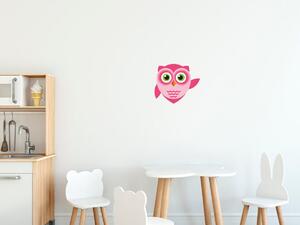 Gario Gyerek falmatrica Szép rózsaszín baglyocska Méret: 100 x 100 cm