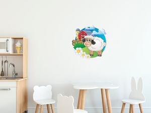 Gario Gyerek falmatrica Fehér birka Méret: 10 x 10 cm
