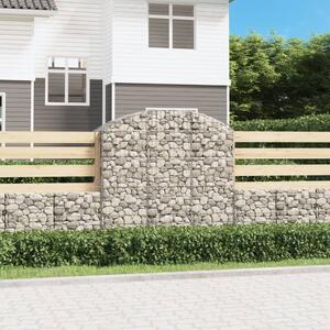 Íves horganyzott vas gabion kosár 150x50x140/160 cm