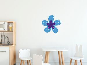 Gario Gyerek falmatrica Kék pöttyös virág Méret: 10 x 10 cm