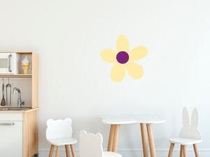 Gario Gyerek falmatrica Világossárga virág Méret: 10 x 10 cm