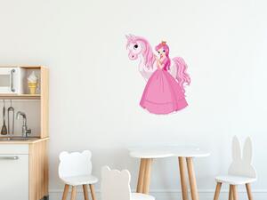 Gario Gyerek falmatrica Hercegno rózsaszín pónival Méret: 100 x 100 cm