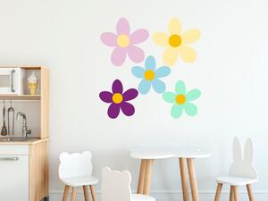 Gario Gyerek falmatrica Szép színes virágok Méret: 10 x 10 cm