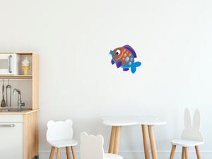 Gario Gyerek falmatrica Narancssárga-kék halacska Méret: 100 x 100 cm