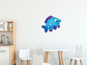 Gario Gyerek falmatrica Nagy kék halacska Méret: 100 x 100 cm