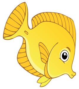 Gario Gyerek falmatrica Sárga halacska Méret: 10 x 10 cm