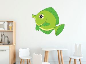 Gario Gyerek falmatrica Zöld halacska Méret: 10 x 10 cm