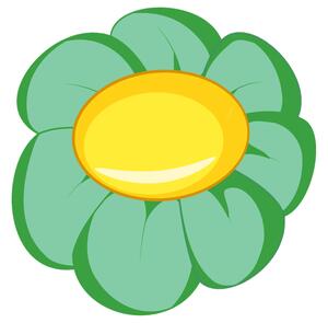 Gario Gyerek falmatrica Zöld virágocska Méret: 10 x 10 cm